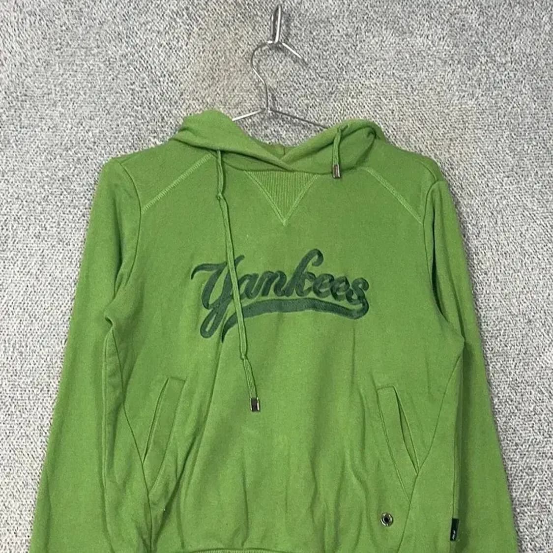 MLB 뉴욕양키즈 자수 그린 후드티 90 상품이미지3