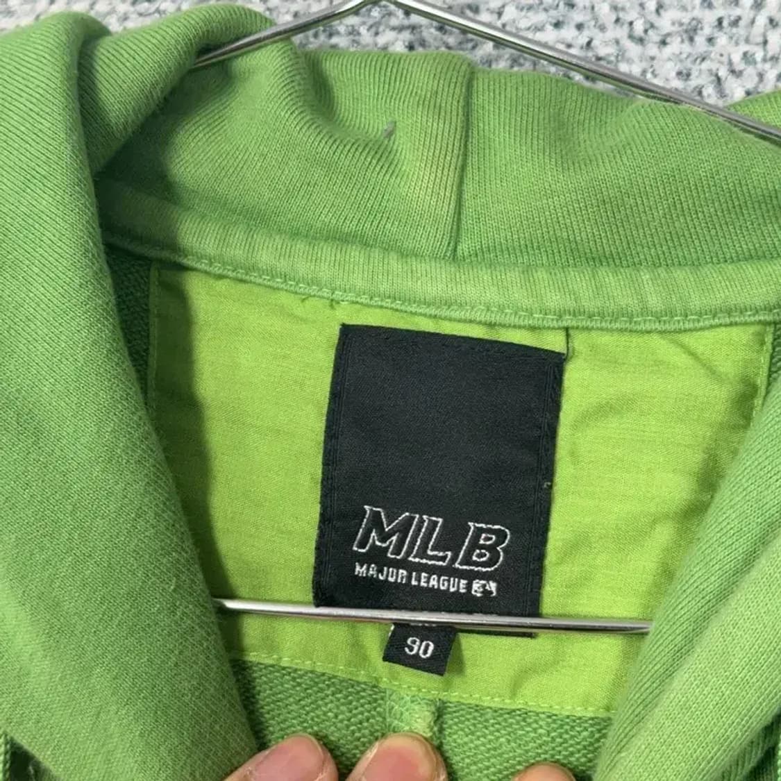 MLB 뉴욕양키즈 자수 그린 후드티 90 상품이미지5