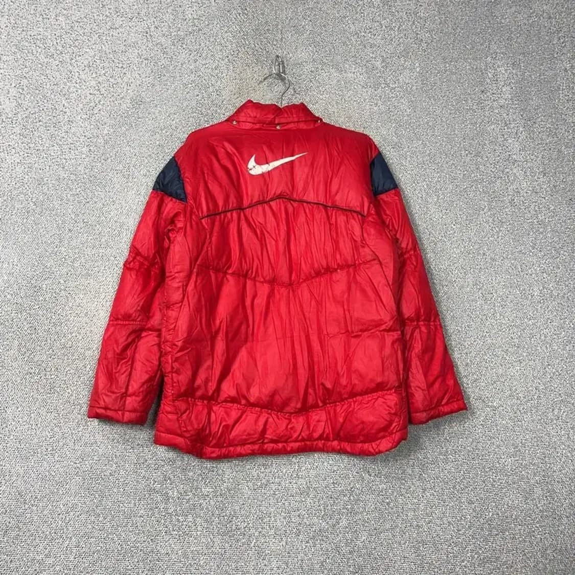 나이키 빈티지 백로고 레드 패딩 XL 상품이미지2