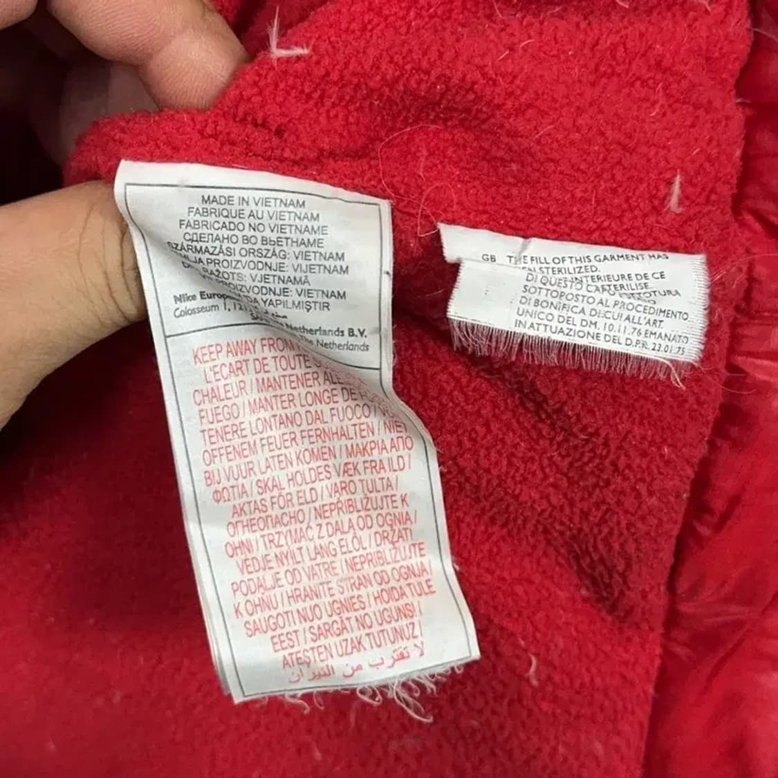 나이키 빈티지 백로고 레드 패딩 XL 상품이미지5