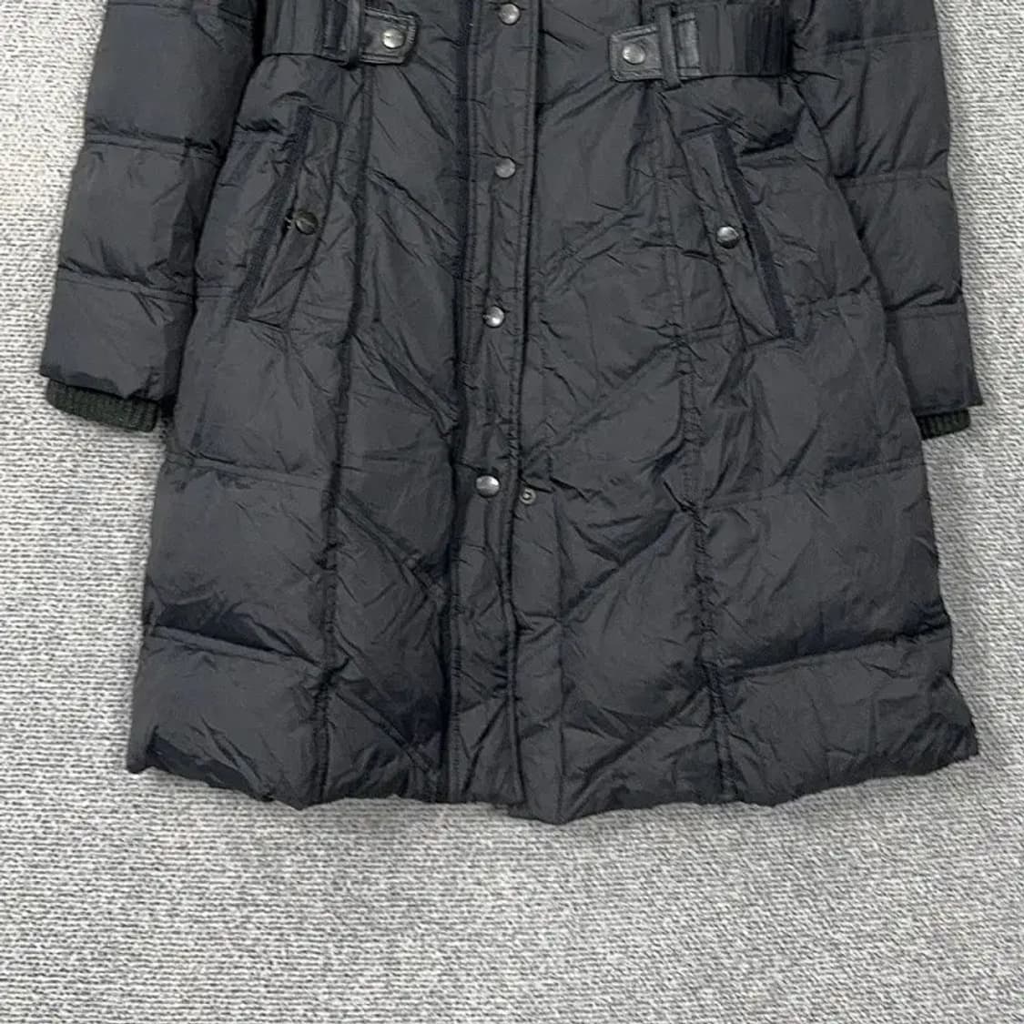 DKNY 여성 벨티드 블랙 롱 패딩 XS 상품이미지4