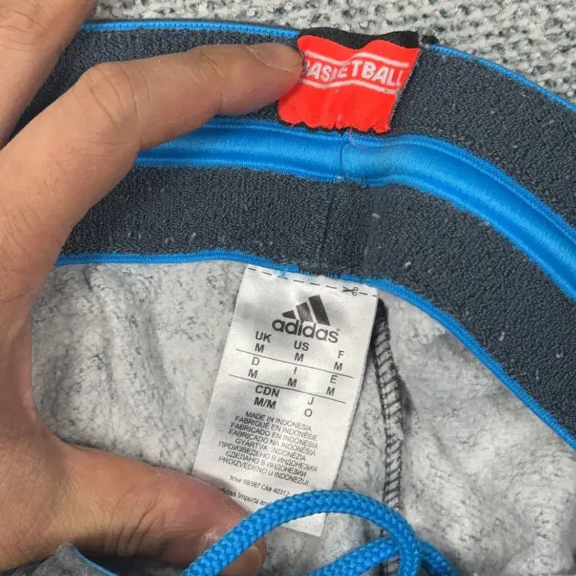 아디다스 로고 그레이 조거팬츠 M 상품이미지5