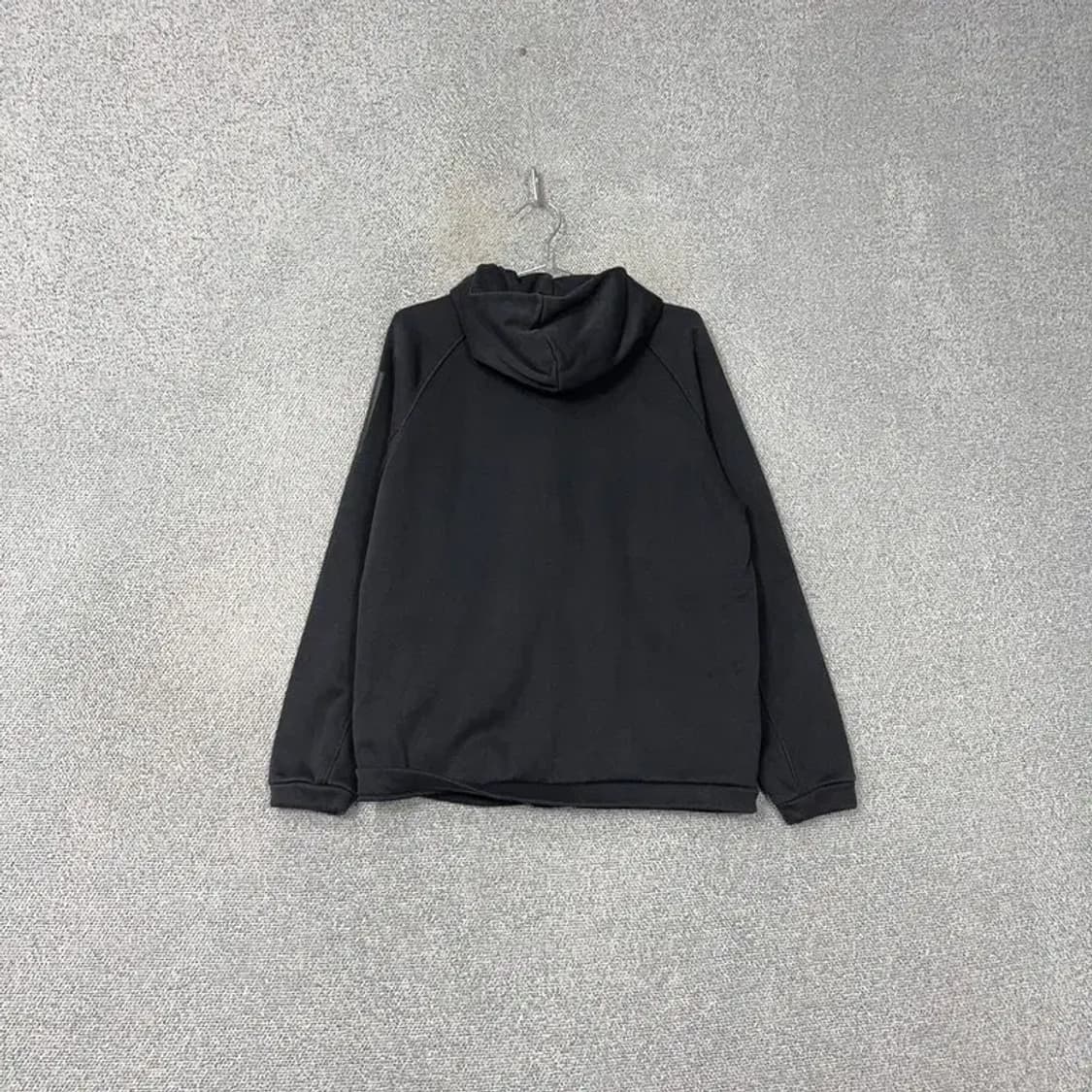 아디다스 로고 올블랙 후드집업 XL 상품이미지2