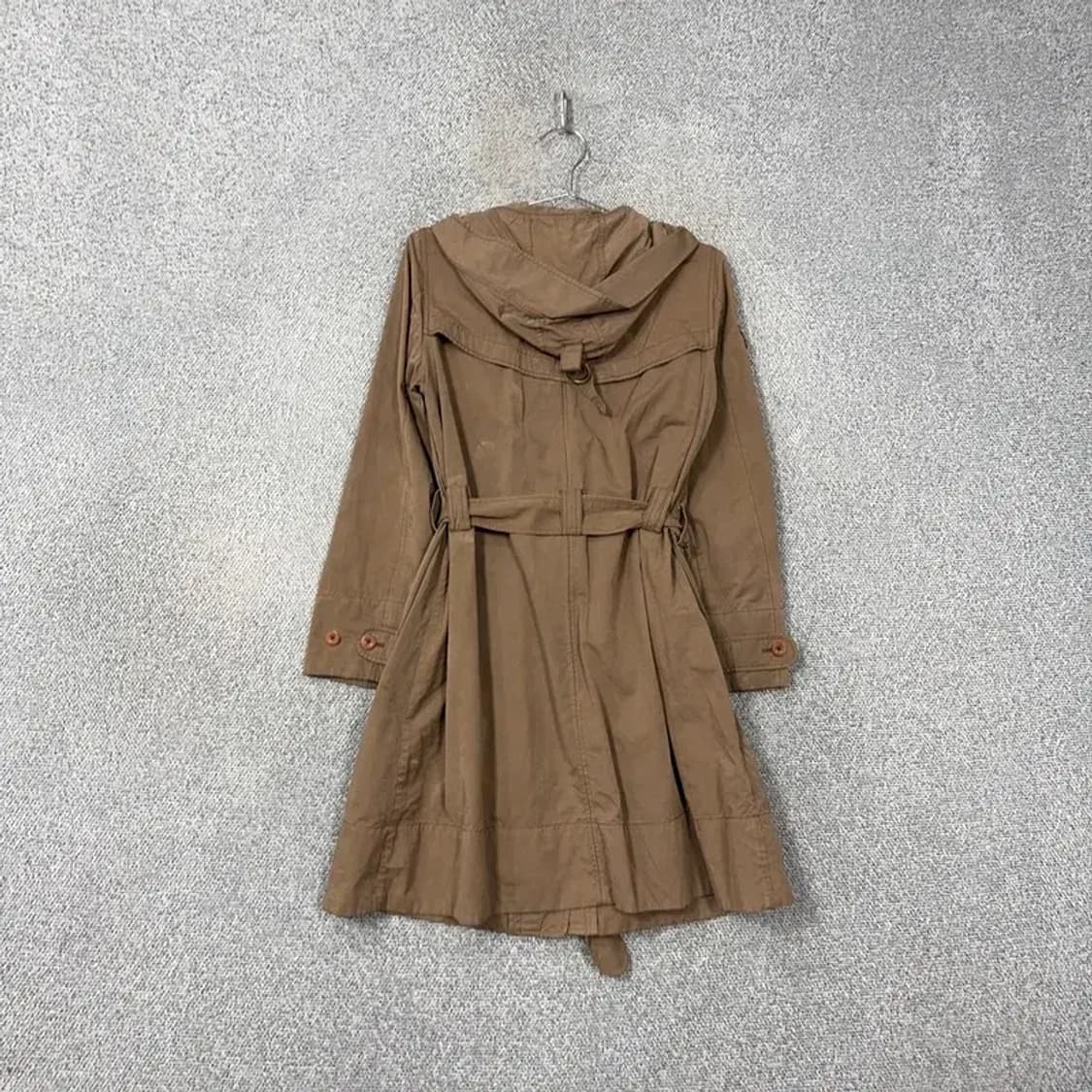 시슬리 여성 벨티드 브라운 후드 코트 42 상품이미지2