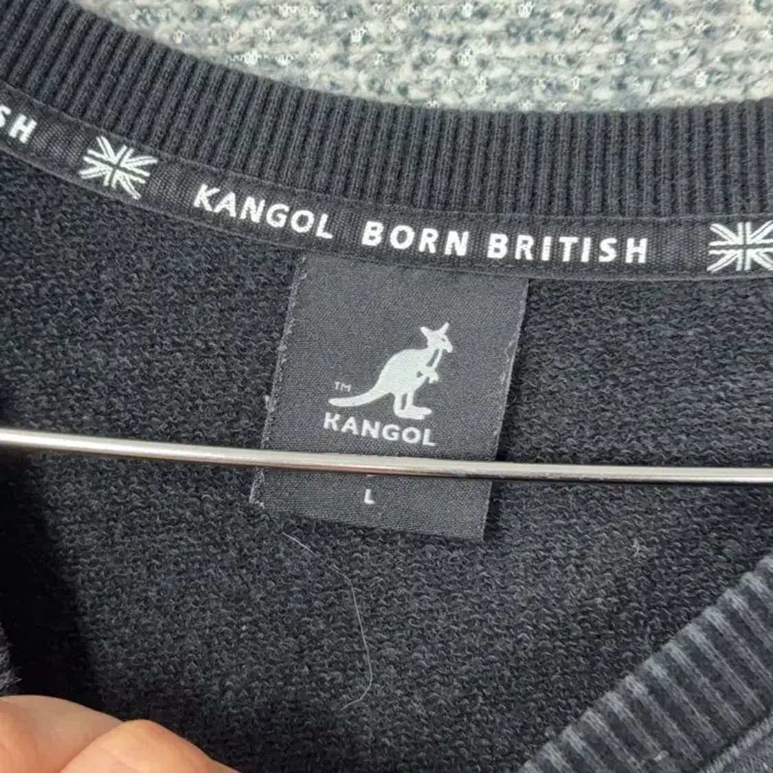 캉골 로고 블랙 맨투맨 L 상품이미지3