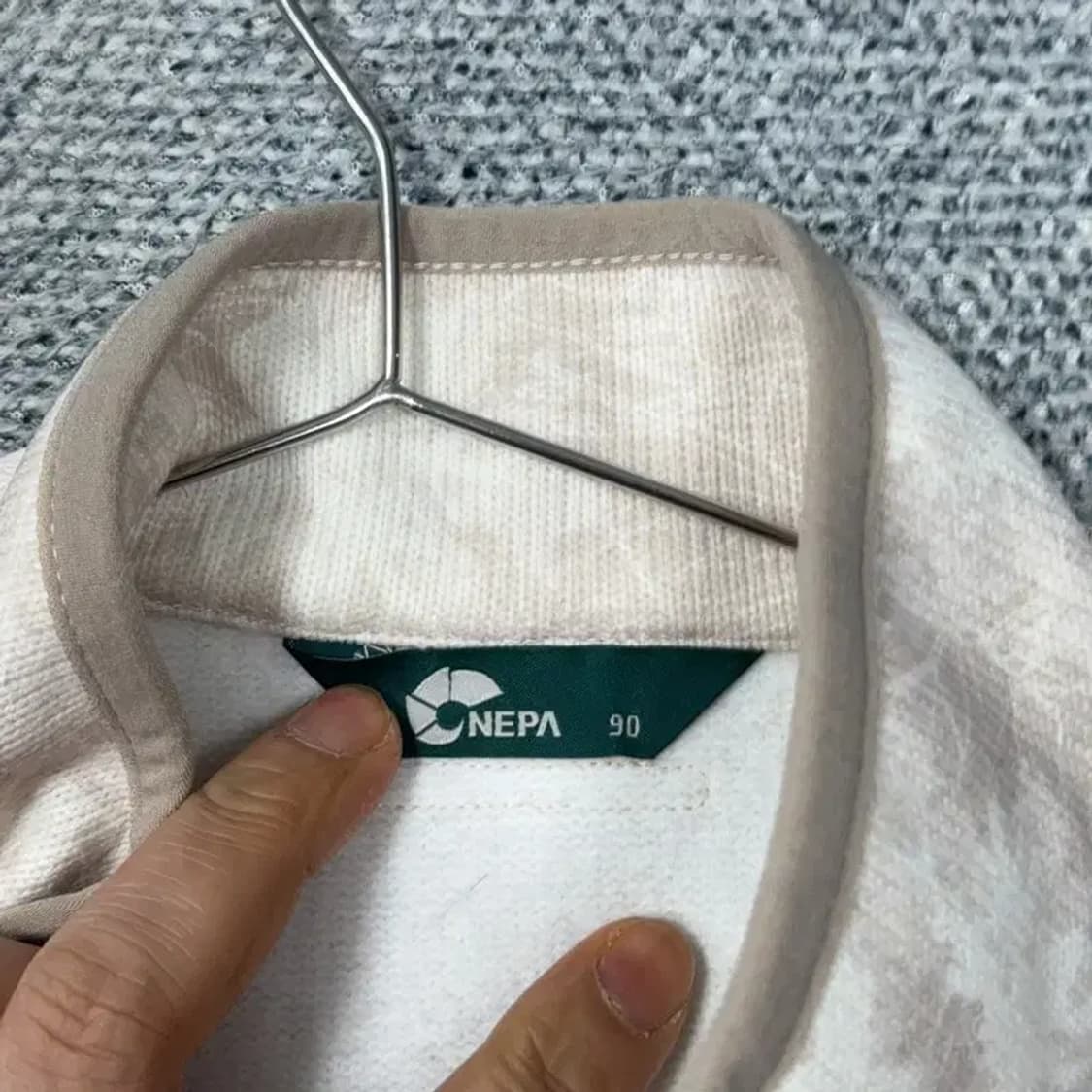 네파 베이지 로고 여성 캐주얼 후리스 집업 90 상품이미지3