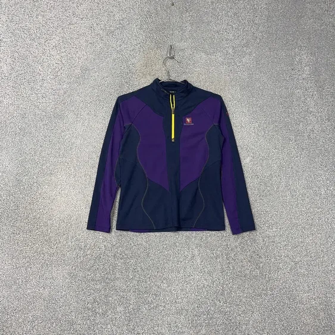 블랙야크 퍼플 로고 여성 기능성 등산 반집업 긴팔티 90 상품이미지1