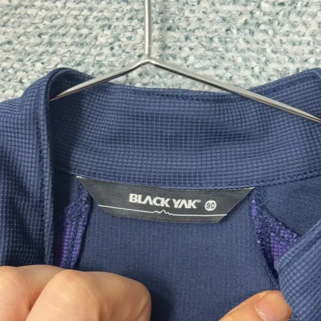 블랙야크 퍼플 로고 여성 기능성 등산 반집업 긴팔티 90 상품이미지3