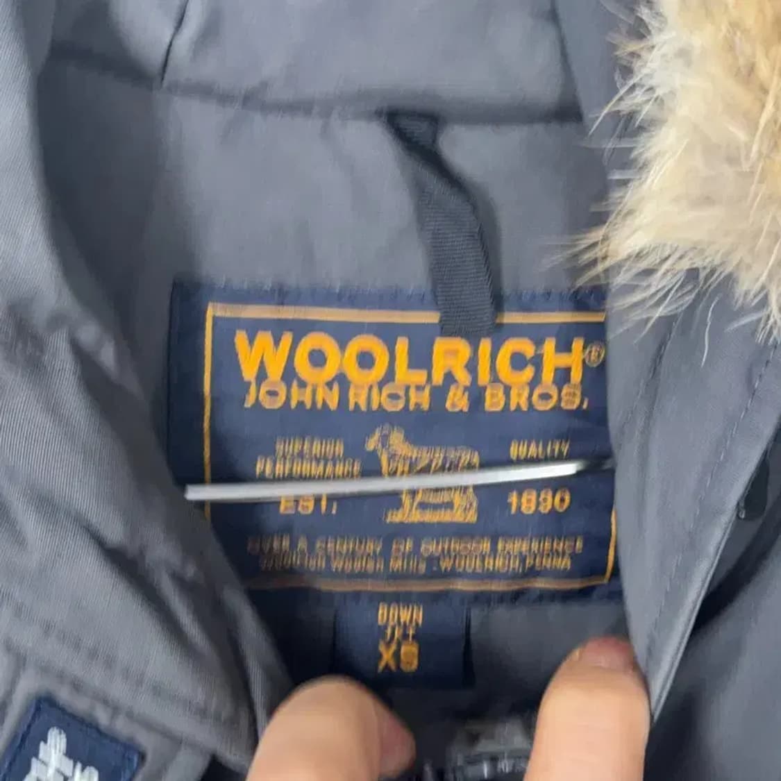 울리치 여성 클래식 그레이 야상 롱패딩 점퍼 XS 상품이미지5