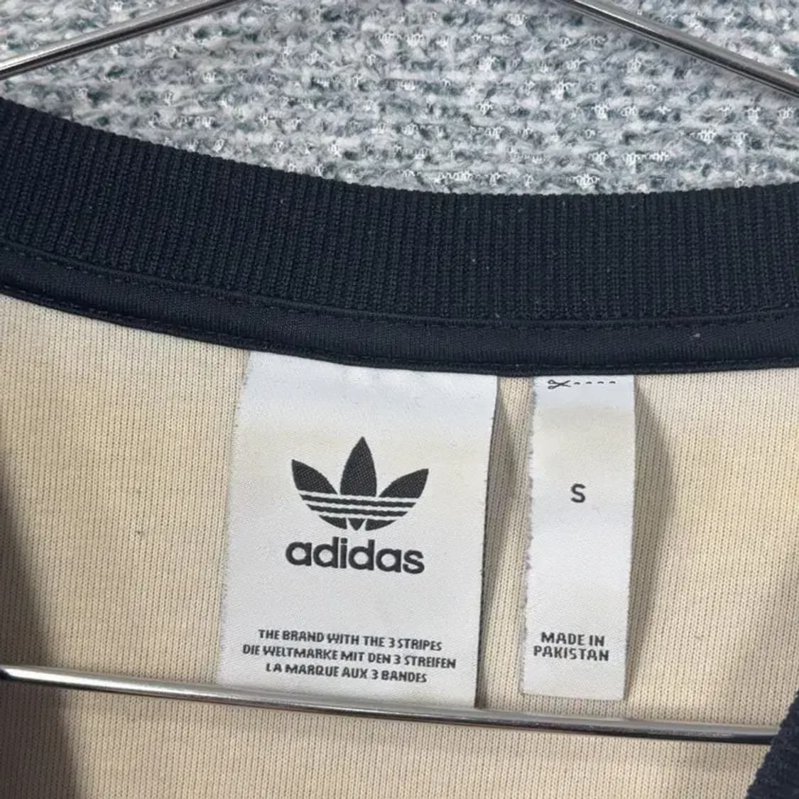 아디다스 빈티지 투톤 로고 맨투맨 S 상품이미지3