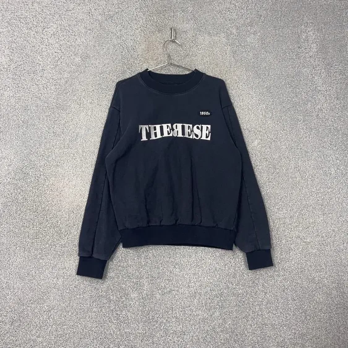 스튜디오 톰보이 프린팅 크루넥 네이비 하드코튼 맨투맨 F 상품이미지1