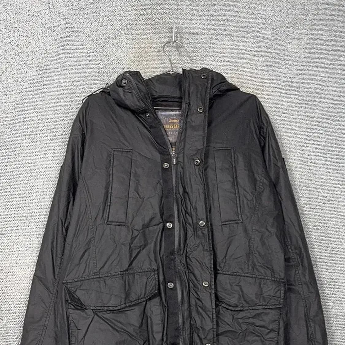 지프 남성 빈티지 블랙 롱패딩 점퍼 XL 상품이미지3