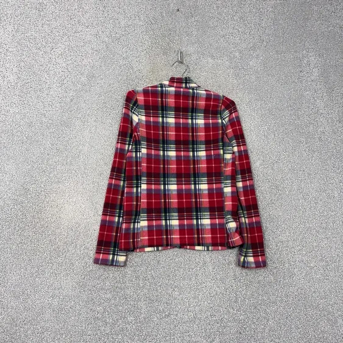 유니클로 크리스마스 체크 레드 후리스 M 상품이미지2