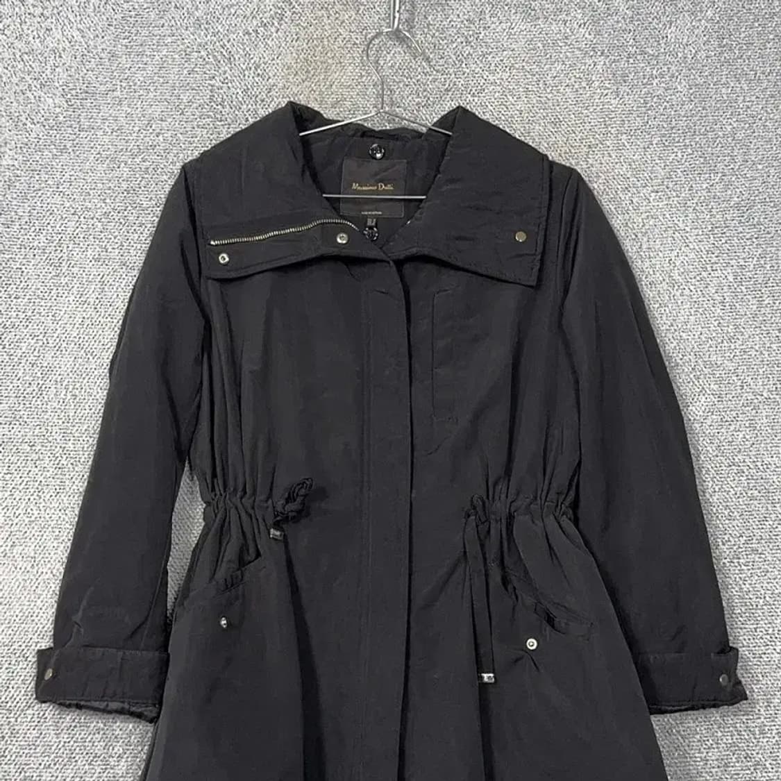마시모두띠 블랙 허리 밴딩 피쉬테일 블랙 코트 자켓 S 상품이미지3