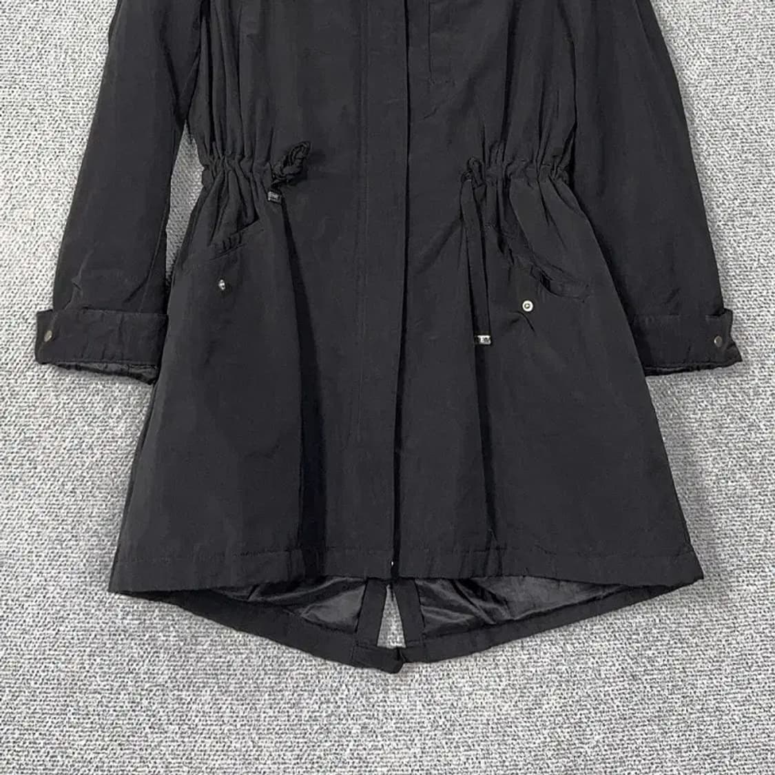 마시모두띠 블랙 허리 밴딩 피쉬테일 블랙 코트 자켓 S 상품이미지4