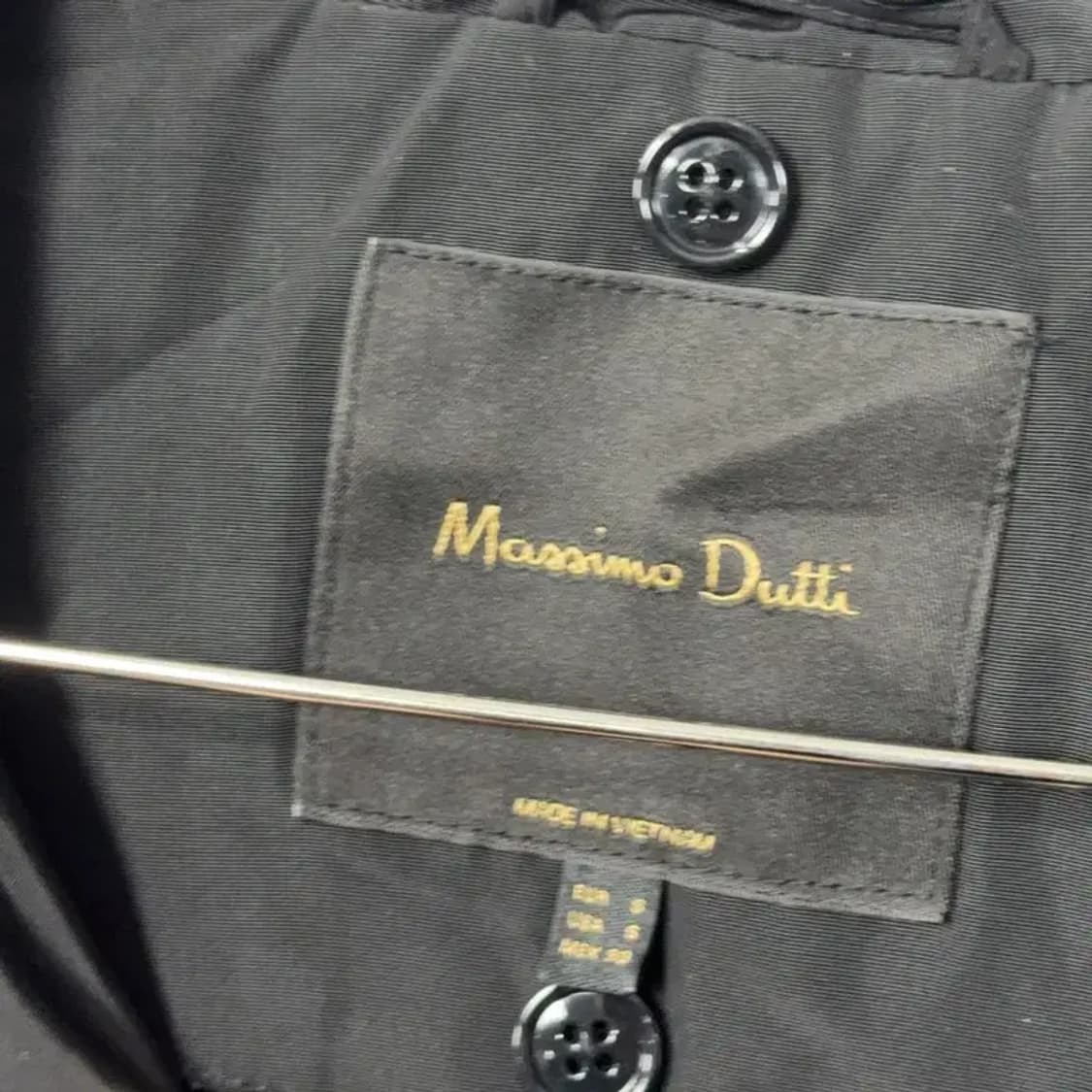 마시모두띠 블랙 허리 밴딩 피쉬테일 블랙 코트 자켓 S 상품이미지6