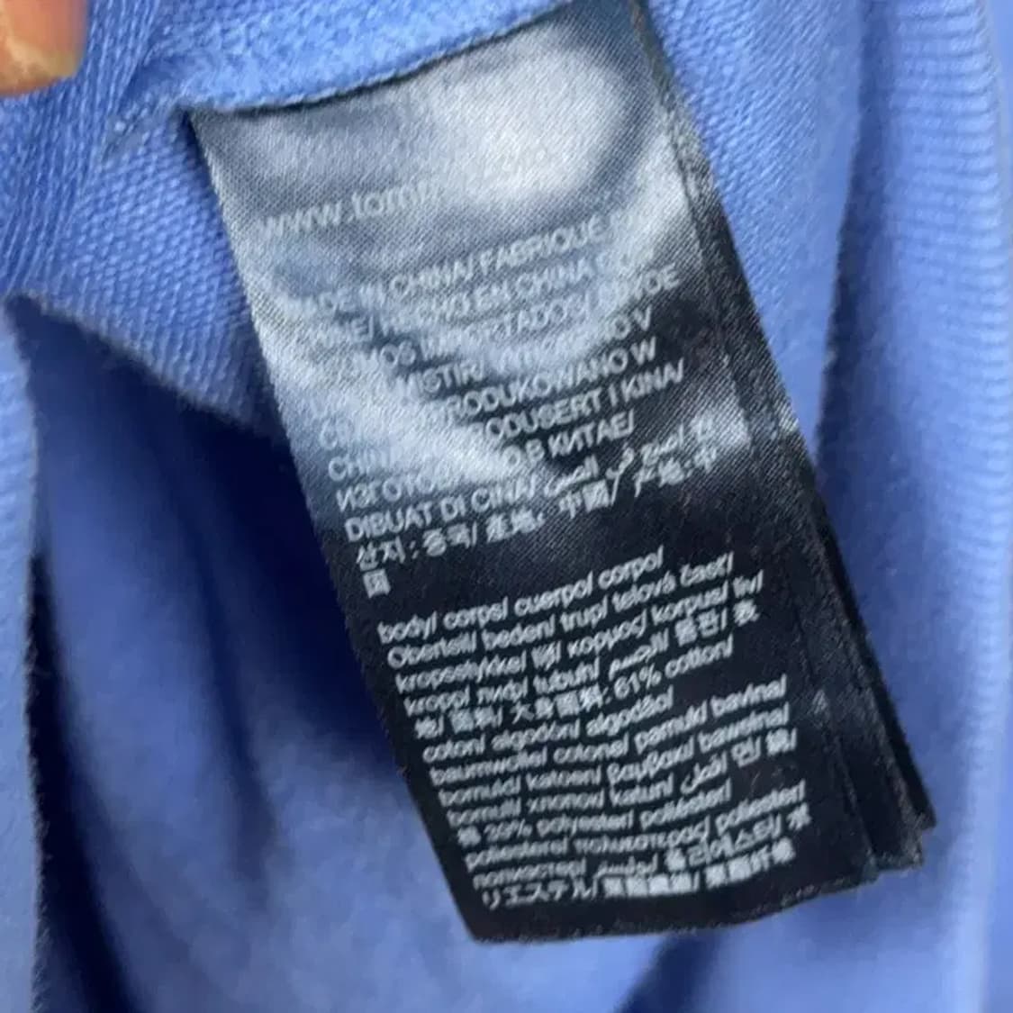 타미 진스 스펠 자수 로고 블루 맨투맨 M 상품이미지4