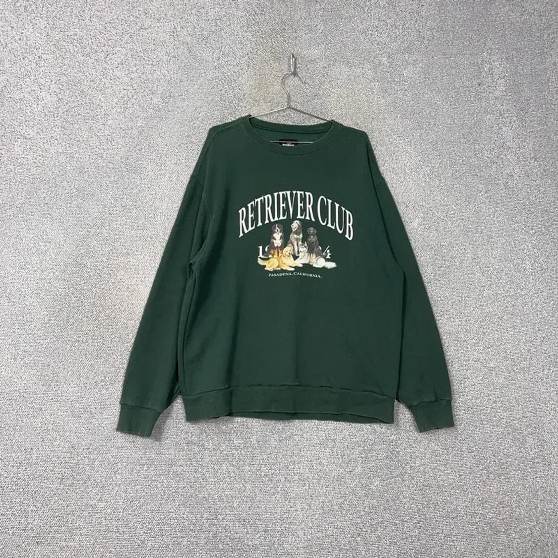 리트리버클럽 프린팅 그린 맨투맨 L 상품이미지1