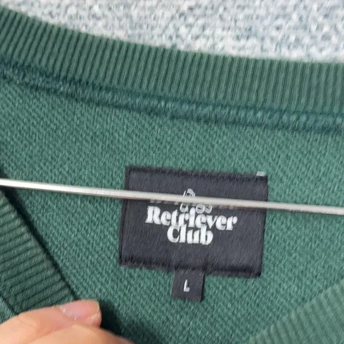 리트리버클럽 프린팅 그린 맨투맨 L 상품이미지3