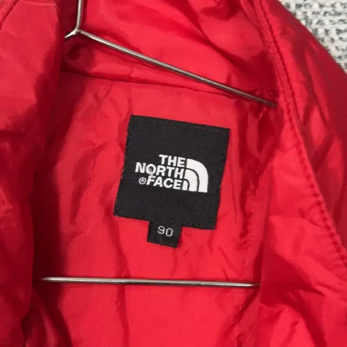 노스페이스 레드 로고 여성 퀄팅 누빔 점퍼 자켓 90 상품이미지3