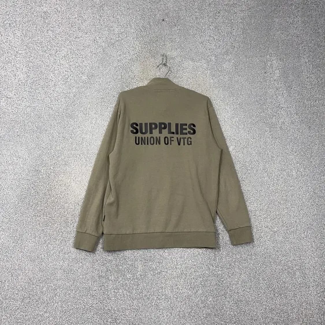 버커루 카키 캐주얼 반집업 스웻셔츠 맨투맨 M 상품이미지2