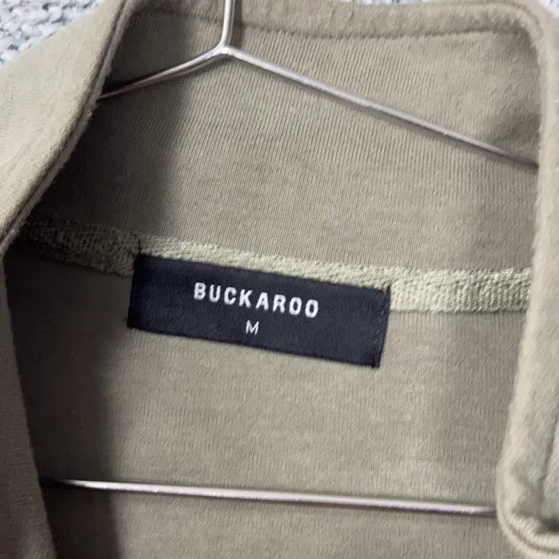 버커루 카키 캐주얼 반집업 스웻셔츠 맨투맨 M 상품이미지3