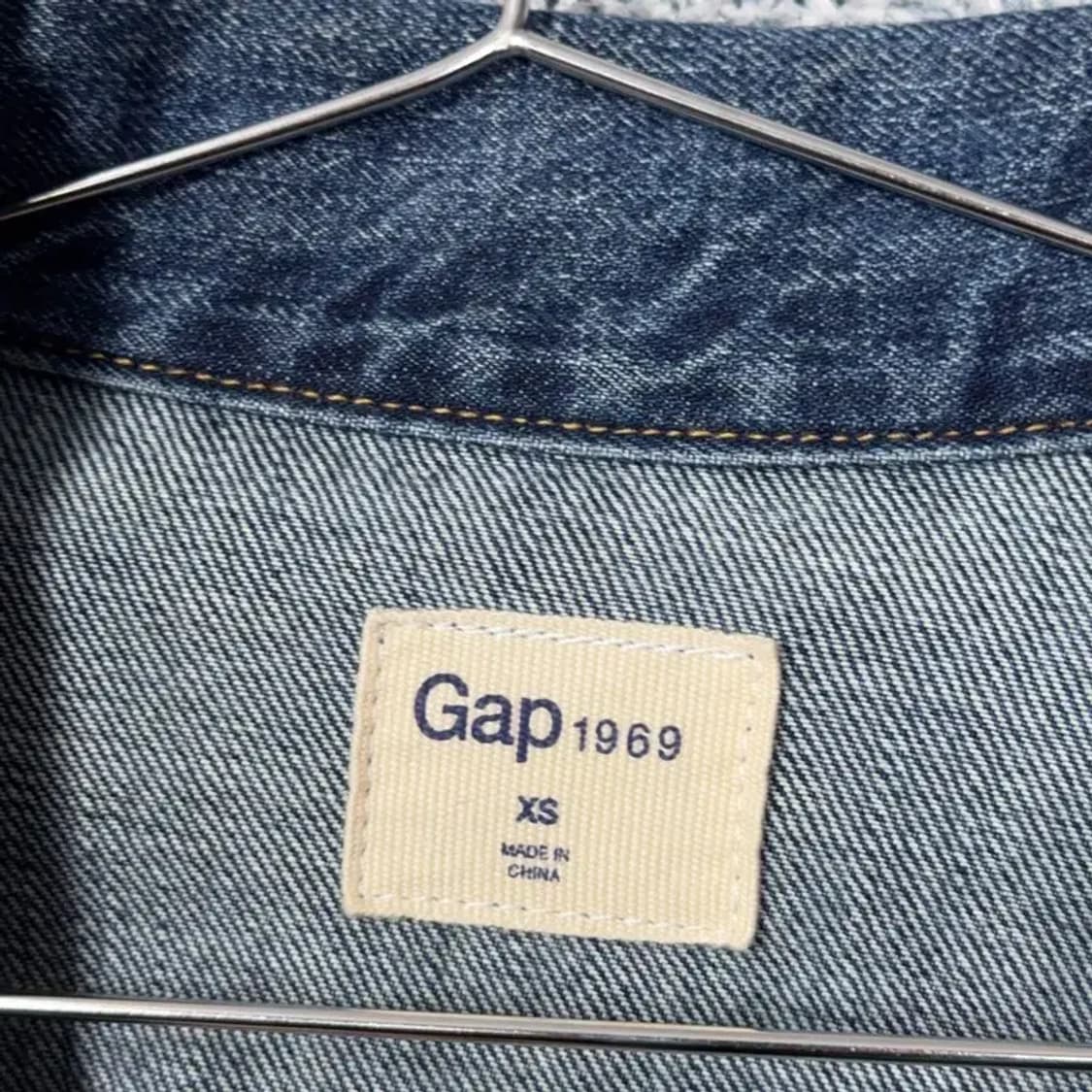 갭 빈티지 블루 워싱 데님 집업 자켓 XS 상품이미지3