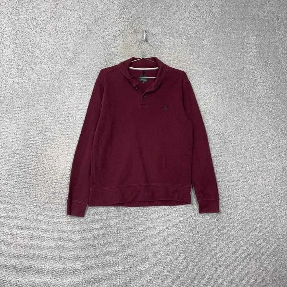 헨리코튼 캐주얼 코튼 버건디 숄카라 맨투맨 100 상품이미지1