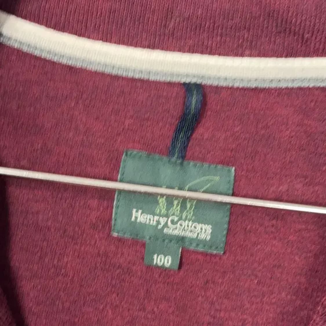 헨리코튼 캐주얼 코튼 버건디 숄카라 맨투맨 100 상품이미지3