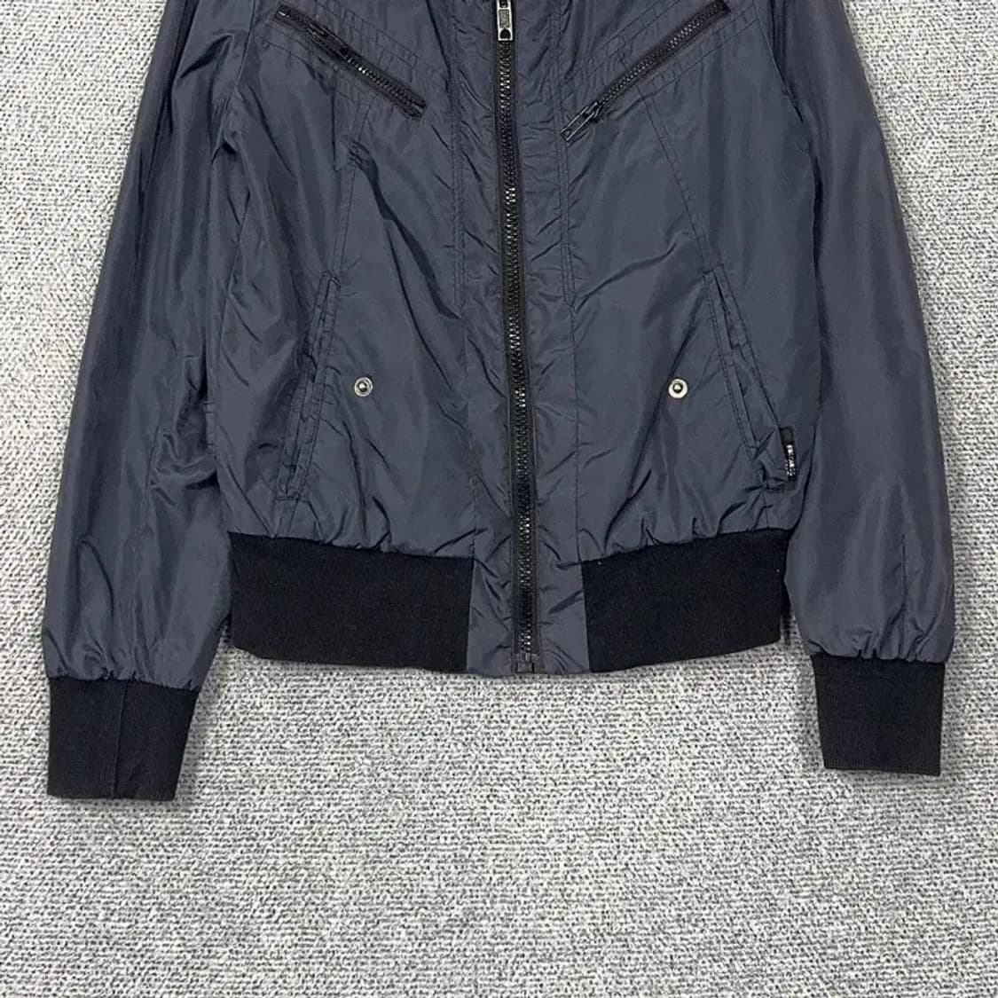 버커루 테크웨어 남성 네이비 나일론 집업 자켓 L 상품이미지4