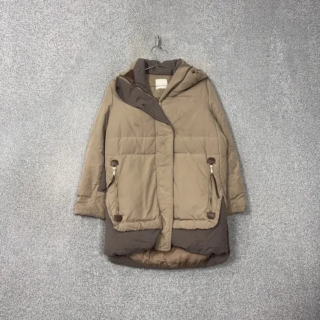 미샤 여성 덕다운 클래식 베이지 캐주얼 패딩 점퍼 91-165 상품이미지1