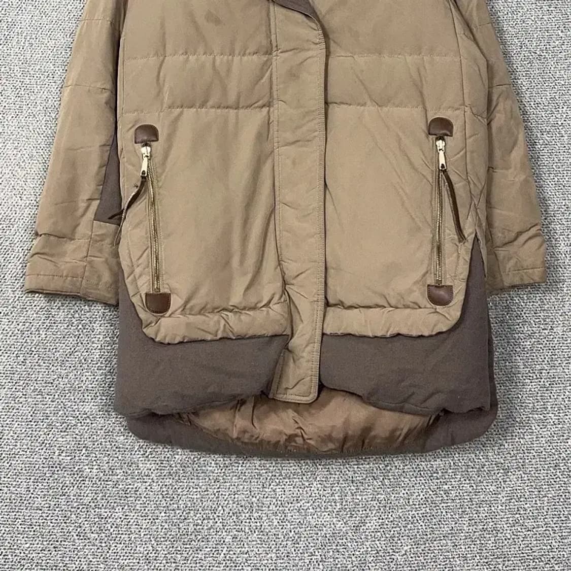 미샤 여성 덕다운 클래식 베이지 캐주얼 패딩 점퍼 91-165 상품이미지4