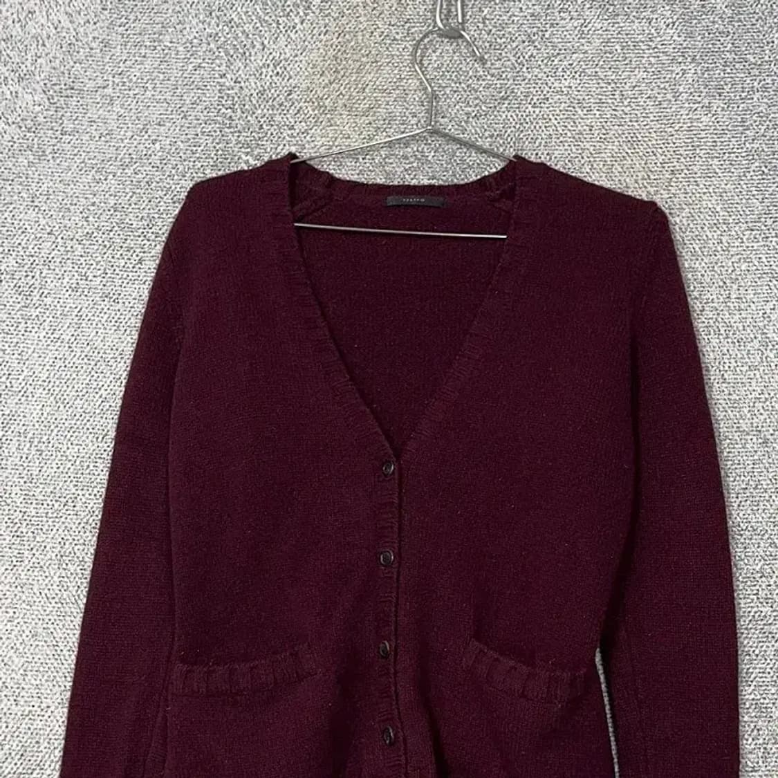 시스템 여성 한섬 캐주얼 버건디 니트 가디건 상품이미지3