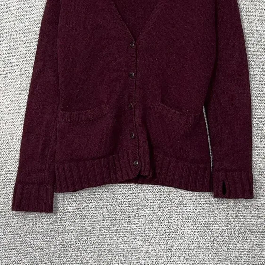 시스템 여성 한섬 캐주얼 버건디 니트 가디건 상품이미지4
