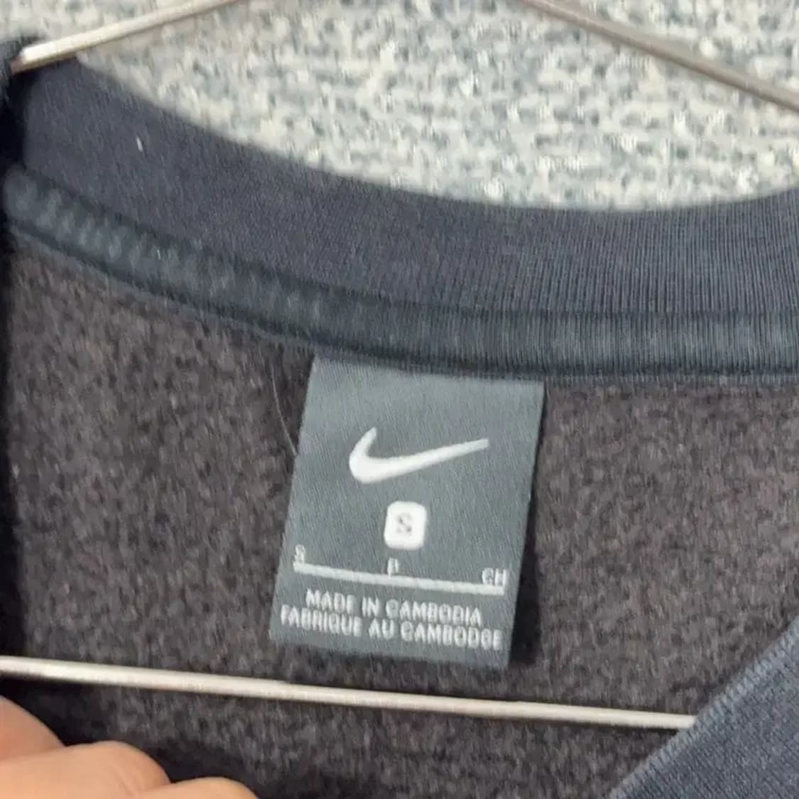 나이키 박스 프린팅 로고 네이비 맨투맨 S 상품이미지3