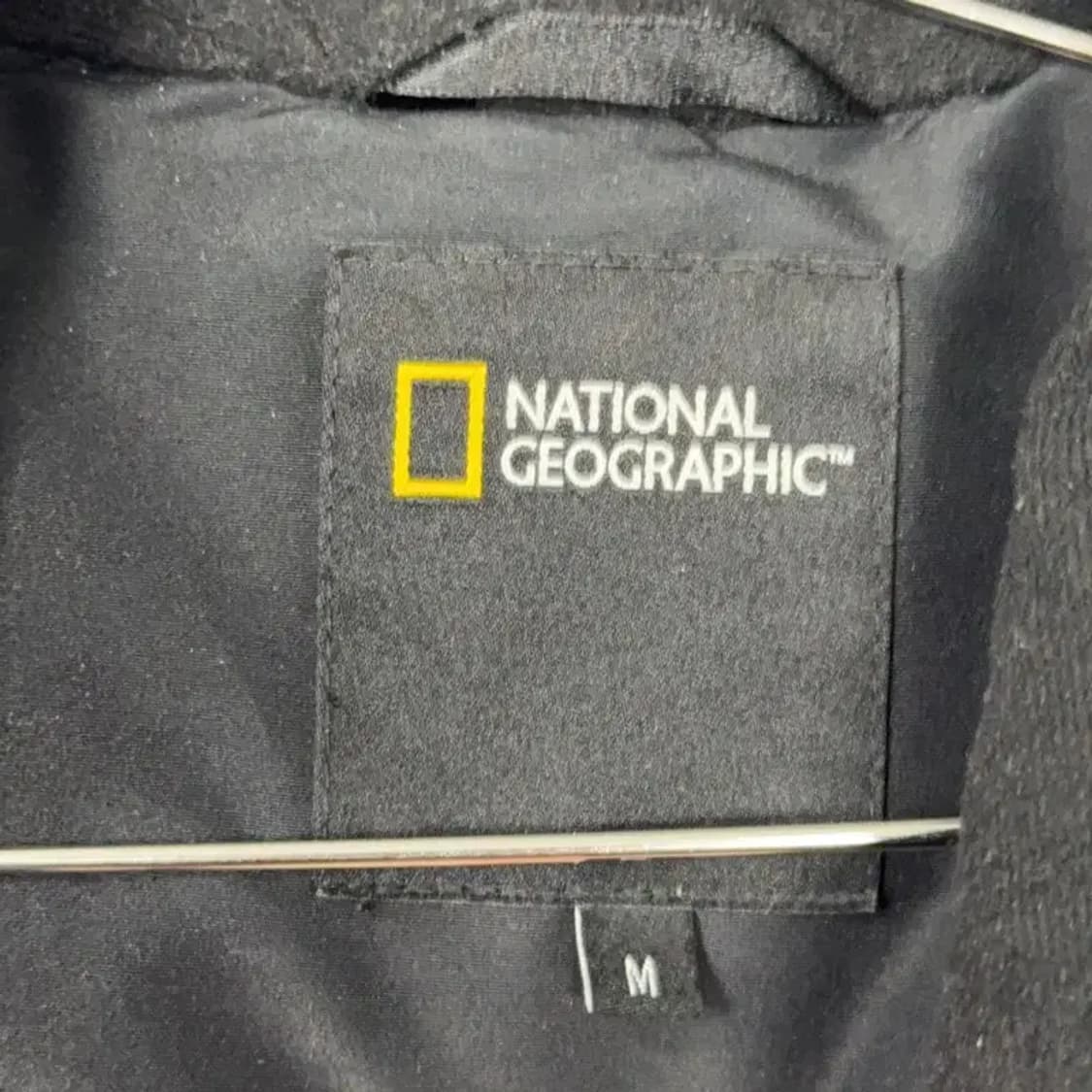 내셔널지오그래픽 블랙 로고 덕다운 롱패딩 점퍼 M 상품이미지5