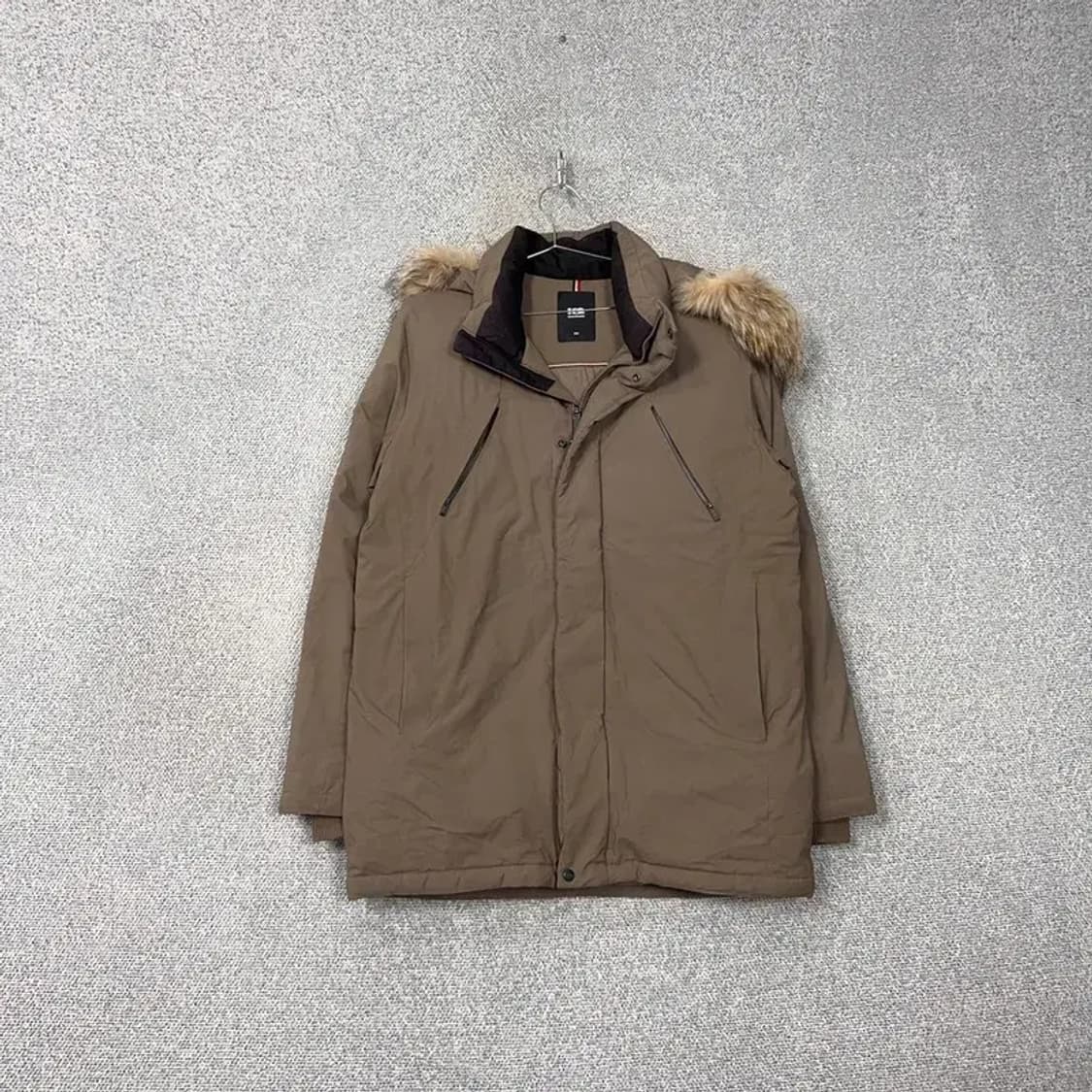 K2 남성 연브라운 라쿤털 구스다운 거위털 방한 패딩 점퍼 100 상품이미지1