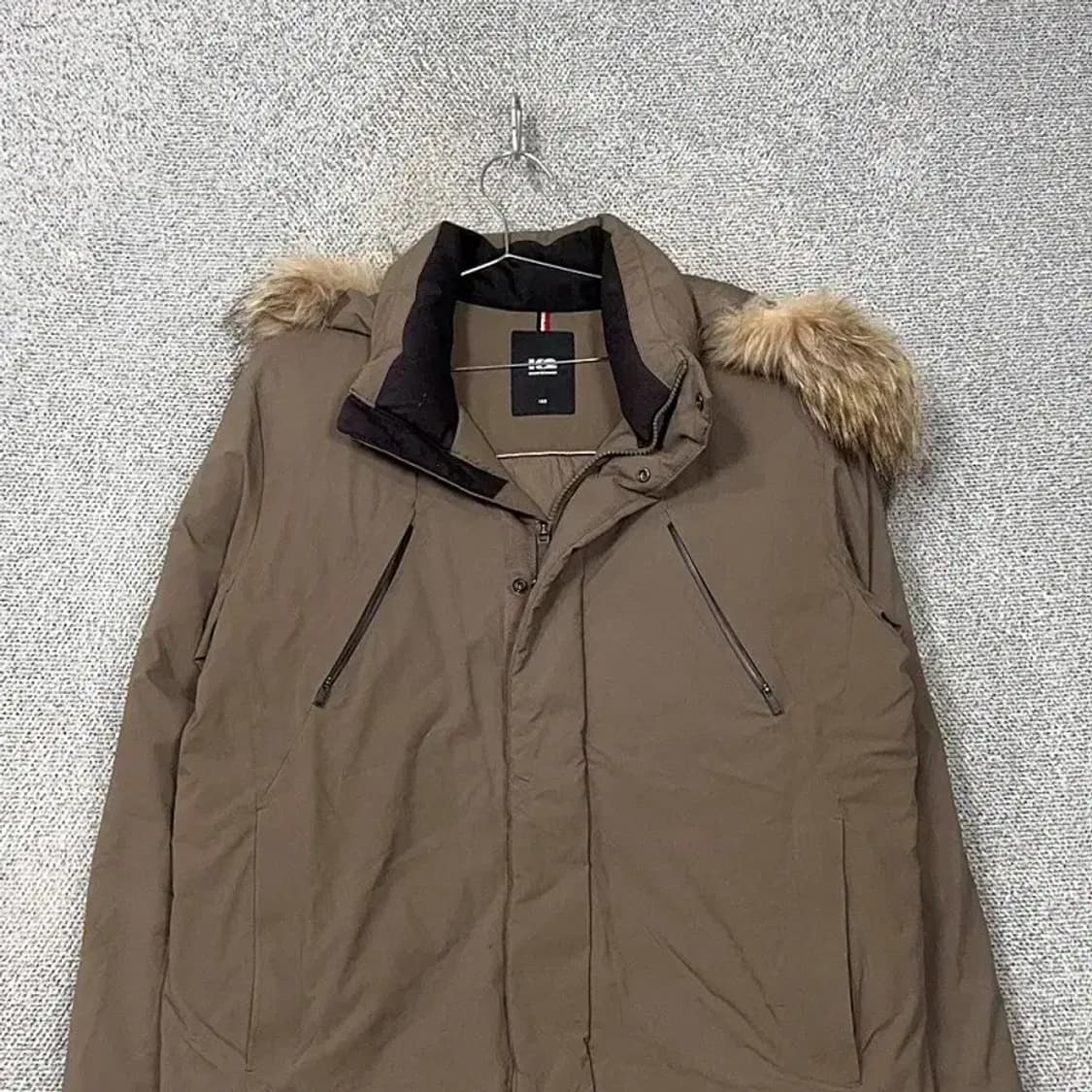 K2 남성 연브라운 라쿤털 구스다운 거위털 방한 패딩 점퍼 100 상품이미지3