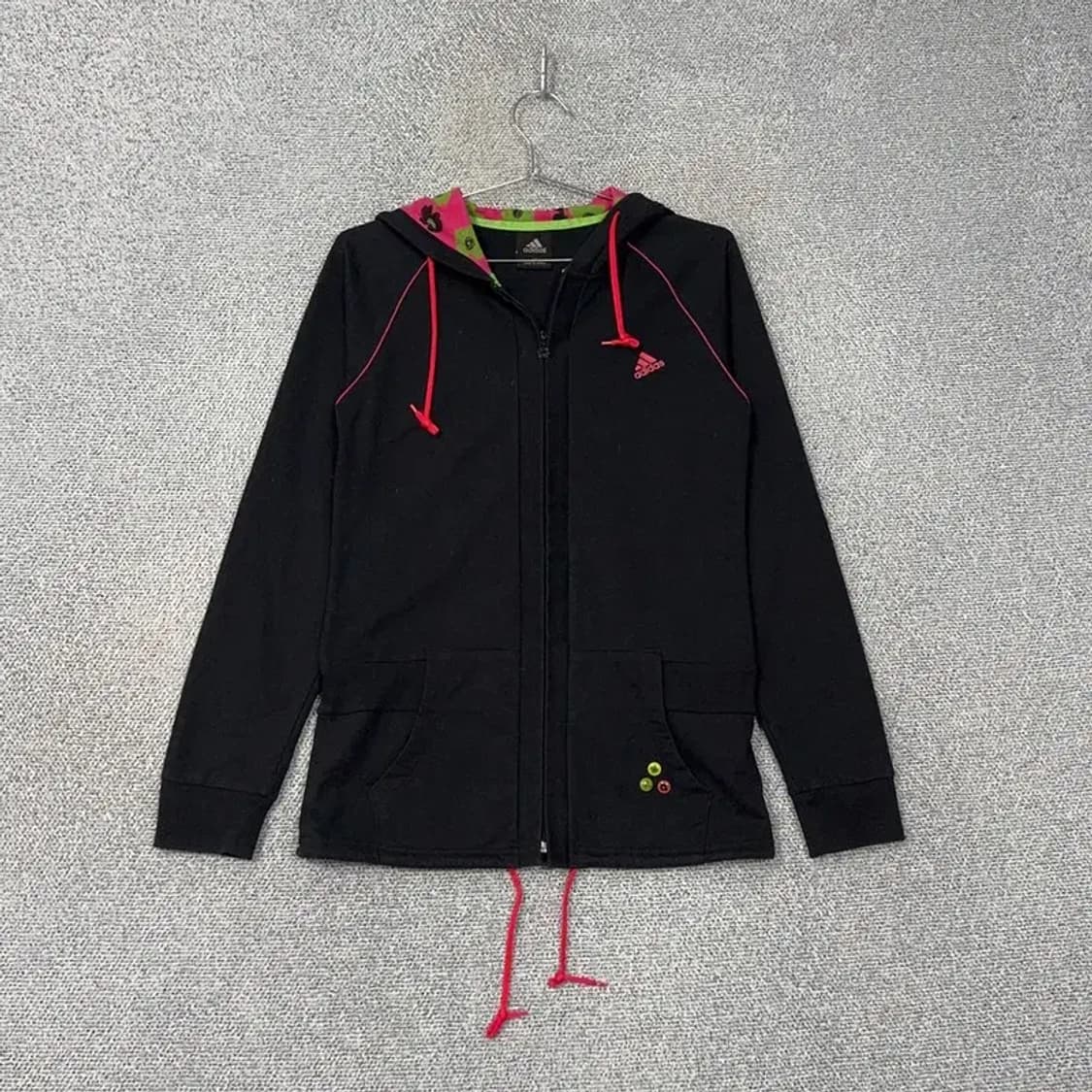 아디다스 빈티지 핑크 포인트 로고 후드집업 95 상품이미지1