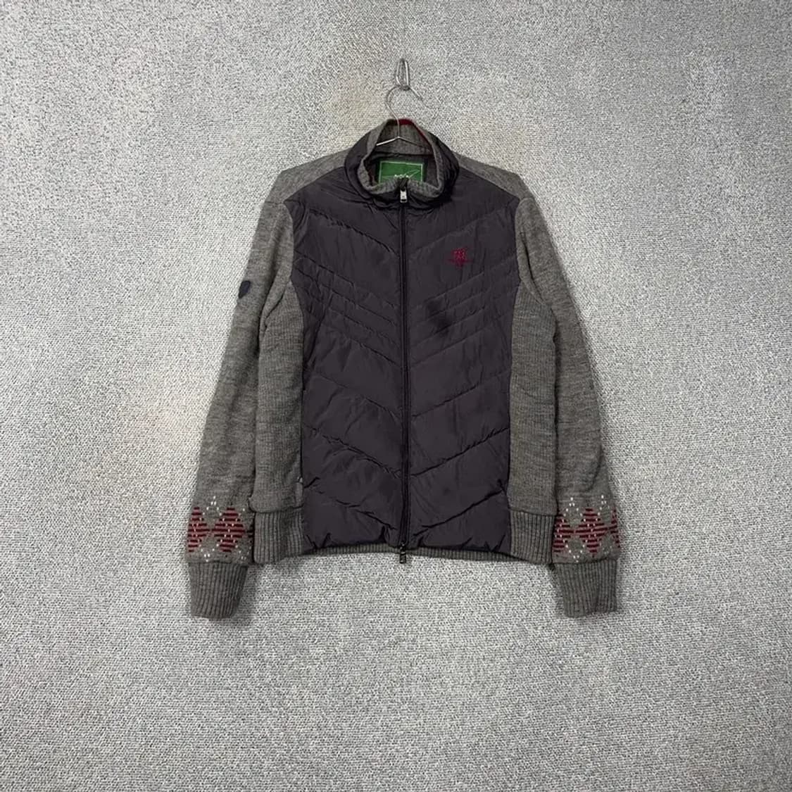 핸리코튼 경량 그레이 방품 니트 집업 100 상품이미지1