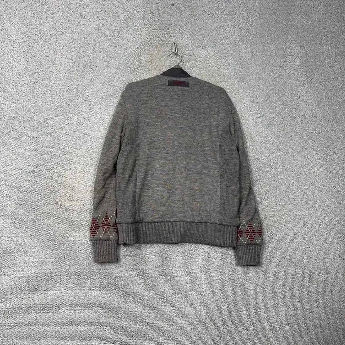 핸리코튼 경량 그레이 방품 니트 집업 100 상품이미지2