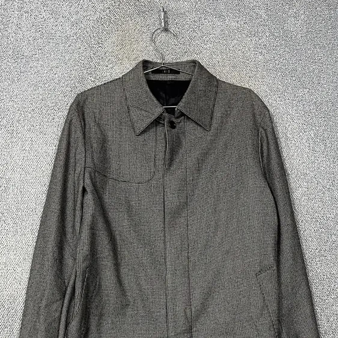 닥스 체크 그레이 울 트렌치 코트 100 상품이미지3