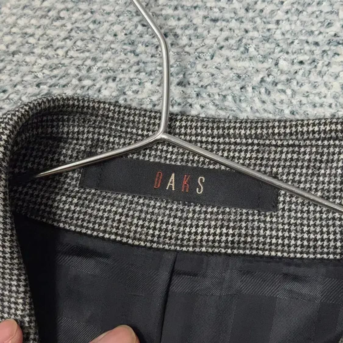 닥스 체크 그레이 울 트렌치 코트 100 상품이미지5