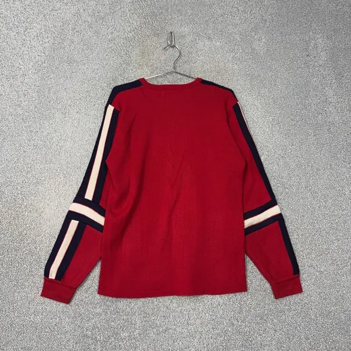 휠라 빈티지 로고 레드 니트 XL 상품이미지2