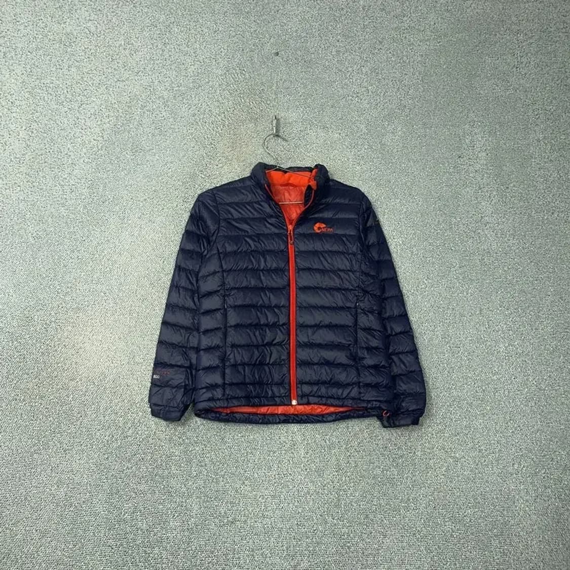 네파 로고 구스다운 네이비 경량 패딩 90 상품이미지1