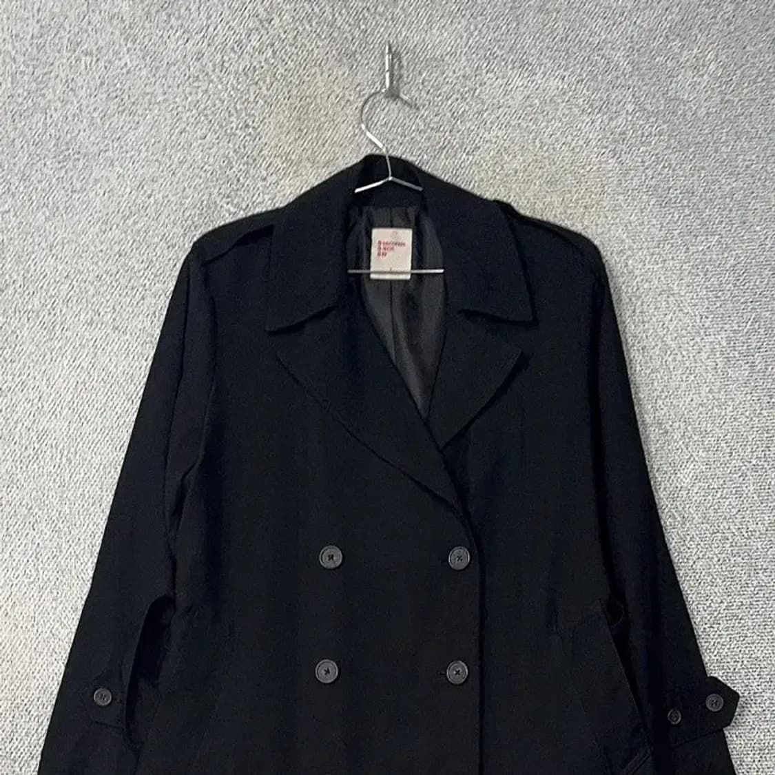 에잇세컨즈 레이온 블랙 더블 코트 S 상품이미지3