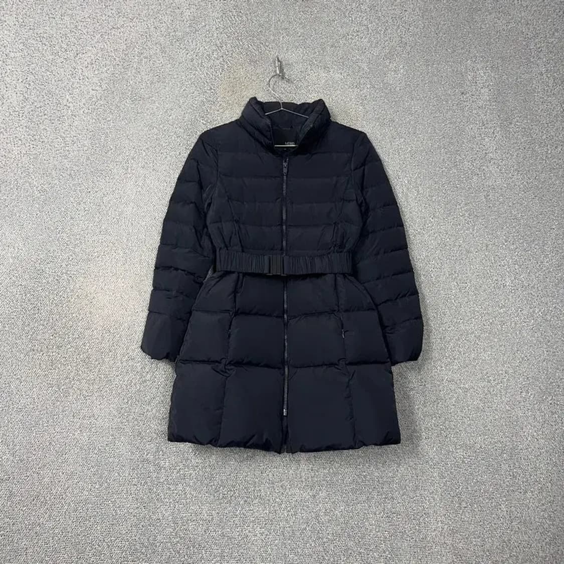 미쏘 여성 벨티드 네이비 롱 패딩 S 상품이미지1