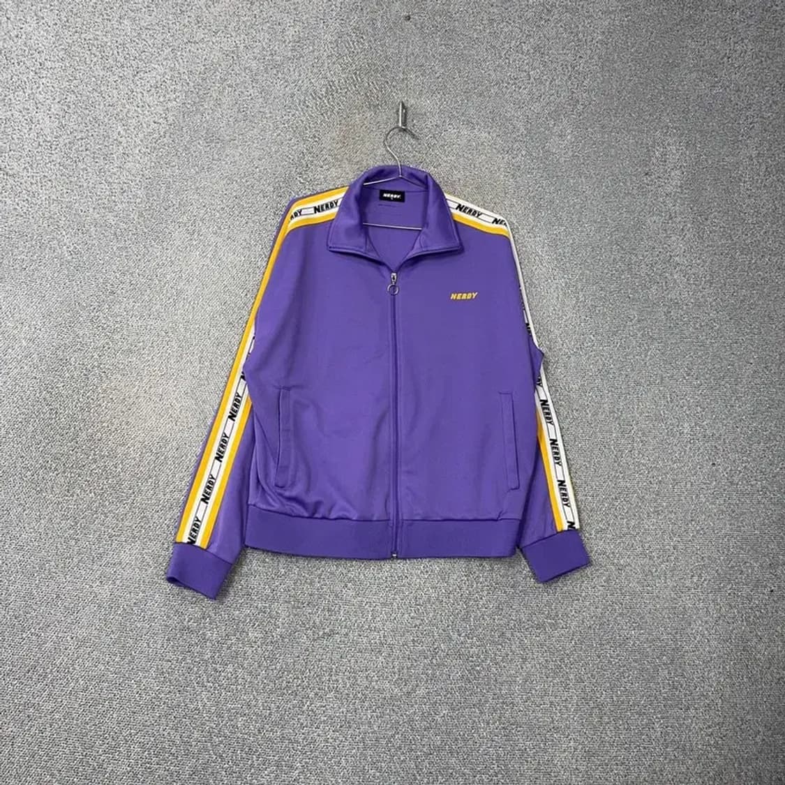 널디 사이드 로고 퍼플 트랙탑 져지 M 상품이미지1