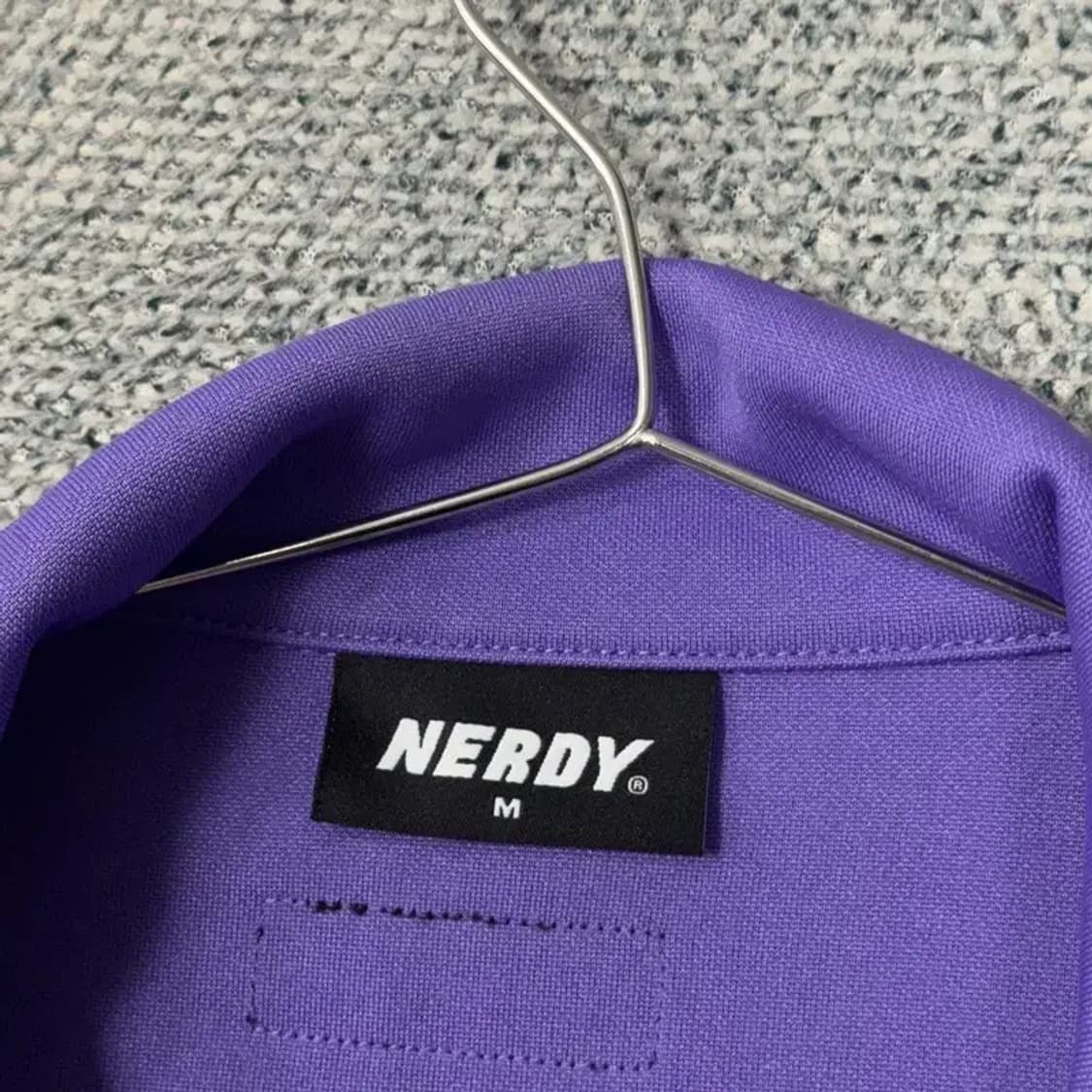 널디 사이드 로고 퍼플 트랙탑 져지 M 상품이미지3