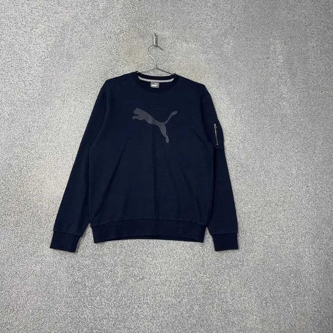 푸마 빅로고 프린팅 네이비 맨투맨 L 상품이미지1